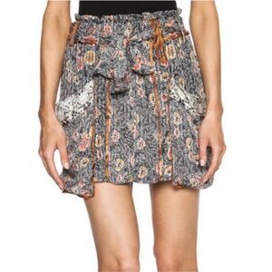 Isabel Marant Ariana Floral 100% Silk Skirt 36
